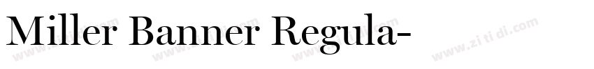 Miller Banner Regula字体转换